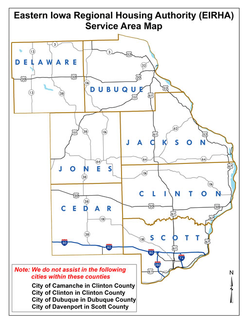 EIRHA Service Area Map